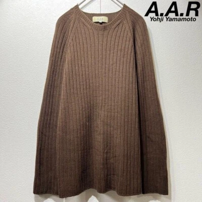 Suéter tejido de lana marrón raglán a rayas Yohji Yamamoto DURBAN A.A.R Foto 1 de 4