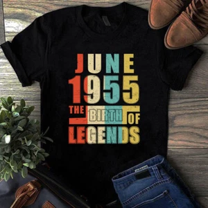 June 1955 The Birth Of Legends Vintage Unisex Tshirt - Picture 1 of 1