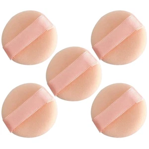 Mini soplo de maquillaje redondo en polvo 5 piezas flocado Miss - Imagen 1 de 12