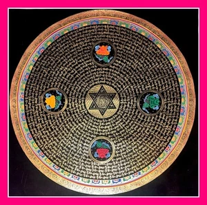 Obra maestra pintada a mano Buda tibetano Om mandala Thangka pintura Yoga Arte 23 - Imagen 1 de 7