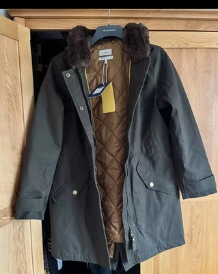Joules BNWT Piper Heritage Green Parka Coat Size 12 - Image 1 of 4