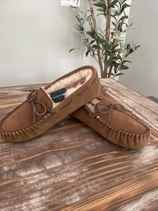 EMU Australia Amity Sheepskin Moccasin Slippers Chestnut Size 9 NWT - Picture 1 of 10
