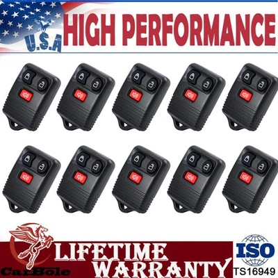 CarBole 10 Replacement Keyless Entry Remote Key Fob Clicker Transmitter for Ford - Image 1 of 4