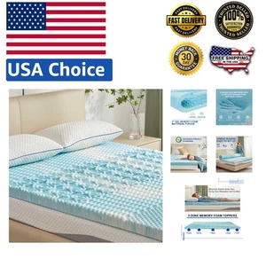 2 Zoll Gel Memory Foam Doppelmatratzenauflage für verbesserten Schlafkomfort - Bild 1 von 9