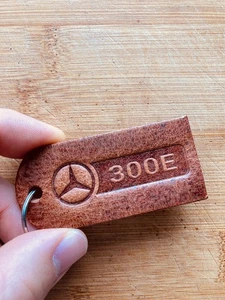 Leder Schlüsselanhänger leather keychain - Mercedes Benz Classic 300E 300 E OG - Picture 1 of 4