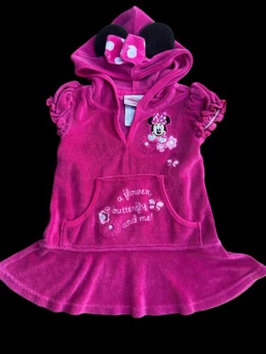 Disney Store Minnie Mouse Bordado Capucha Terry Natación Cubierta 2T Foto 1 de 4