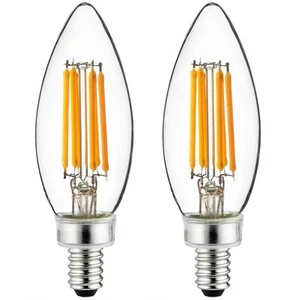 2PK - Sunlite Antique Filament LED 4 Watt 2700K B11 E12 Base Chandelier Light - Picture 1 of 1