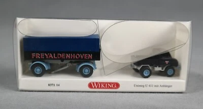 WIKING 037104/0371 04 (H0,1:87) Unimog U 411 mit Anhänger "FREYALDENHOVEN" NEU! - Bild 1 von 4