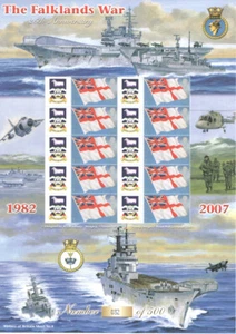 BC-104 2007 The Falklands War History of Britain 8 Business Smilers Sheet - Picture 1 of 1