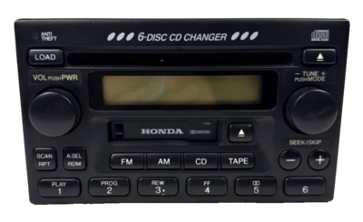 2001-2002 HONDA Accord Civic CRV Odyssey 6CD  Radio WITH CODE!! 39100-S84-A300 - Image 1 of 4