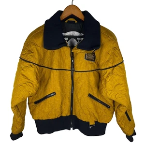NILS Ski Jacket Women's Skiwear Snowboard Shiny Gold & Black Vintage Size 10 - Picture 1 of 13