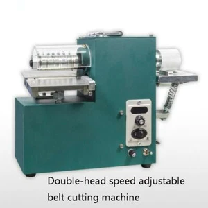 Double Head Belt Leather Cutting Machine With Edge Folding Laminating Machine - Picture 1 of 6