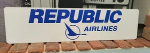 Republic airlines aluminum display sign  6" x 24" - Picture 1 of 1