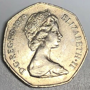 # C1593     GREAT BRITAIN     COIN,     50  PENCE    1979 - Picture 1 of 2