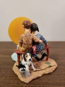 1998 Norman Rockwell “Puppy Love" Small Porcelain Figurine - Picture 1 of 14