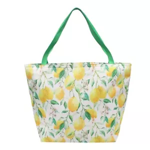 Cooling Bag Insulated Lemon Grove Food Chiller Polyester Floral Picnic Tote - Picture 1 of 1