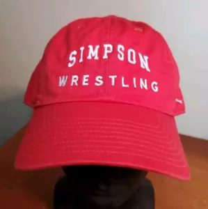 Cappello SIMPSON WRESTLING Air Jordan rosso cinturino berretto posteriore regolabile jumpman papà nuovo con etichette - Foto 1 di 11