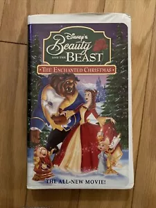 VHS Walt Disney BEAUTY AND THE BEAST, The Enchanted Christmas 1997, Rare Very Co - Picture 1 of 12
