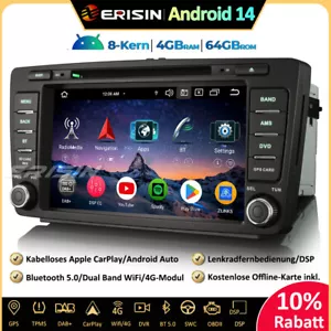 8-Kern Android 14 Autoradio Navi CD Für Skoda Octavia Superb Yeti Rapid Roomster - Bild 1 von 24