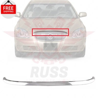 New Front Hood Molding Trim Moulding Chrome Fits 2006-2011 Buick Lucerne Sedan - Image 1 of 4