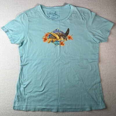 Guy Harvey Womens XL Short Sleeve Top Turtle Time - Image 1 of 4