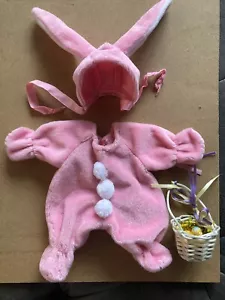 Cute Small Plush Costume. Mini Small Pet Outfit. Pink Bunny Suit - Picture 1 of 15