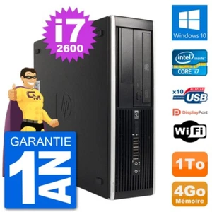 PC HP Compaq 6200 Pro SFF Intel i7-2600 RAM 4Go Disque Dur 1To Windows 10 Wifi - Photo 1/3