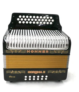 Hohner 3523EB Corona II Classic Accordion (EAD Keys, Jet Black) - Picture 1 of 6