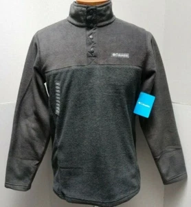 Columbia Steens Mountain Men's Half Snap Grey Fleece Pullover size Small NWT - Picture 1 of 4