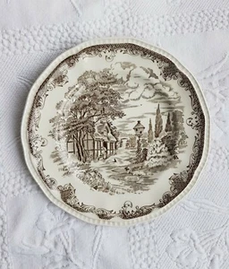 KENSINGTON STAFFORD SHAKESPEARE'S SONNETS R2815 BREAD PLATE. DIAMETER - 6.75". - Picture 1 of 6