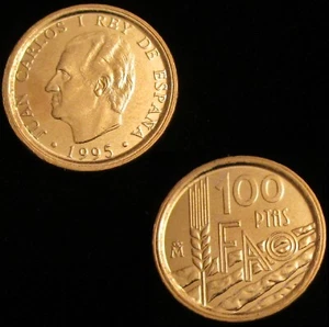*GUTSE* J. CARLOS I-7, 100 PESETAS 1995, LIS ANVERSO, F.A.O., SIN CIRCULAR. - Imagen 1 de 1