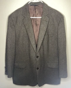 Brooks Brothers Men's Sports Coat MADISON Tweed Wool Brown Herringbone Size 48 R - Picture 1 of 11