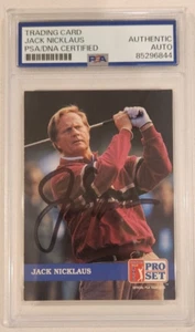 Tarjeta de conjunto profesional firmada por Jack Nicklaus 1992 con losa de certificado de autenticidad PSA/DNA - Imagen 1 de 2