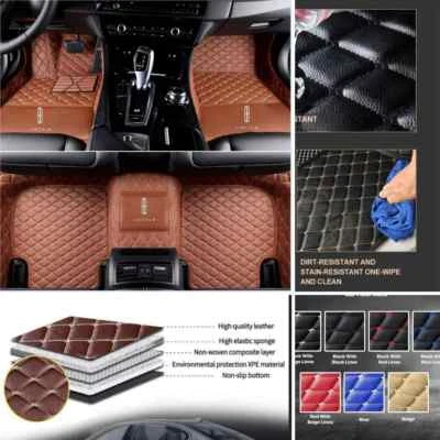 Fit Lincoln MKC MKS MKT MKX MKZ Nautilus Car Floor Mats Carpets Waterproof - Image 1 of 4