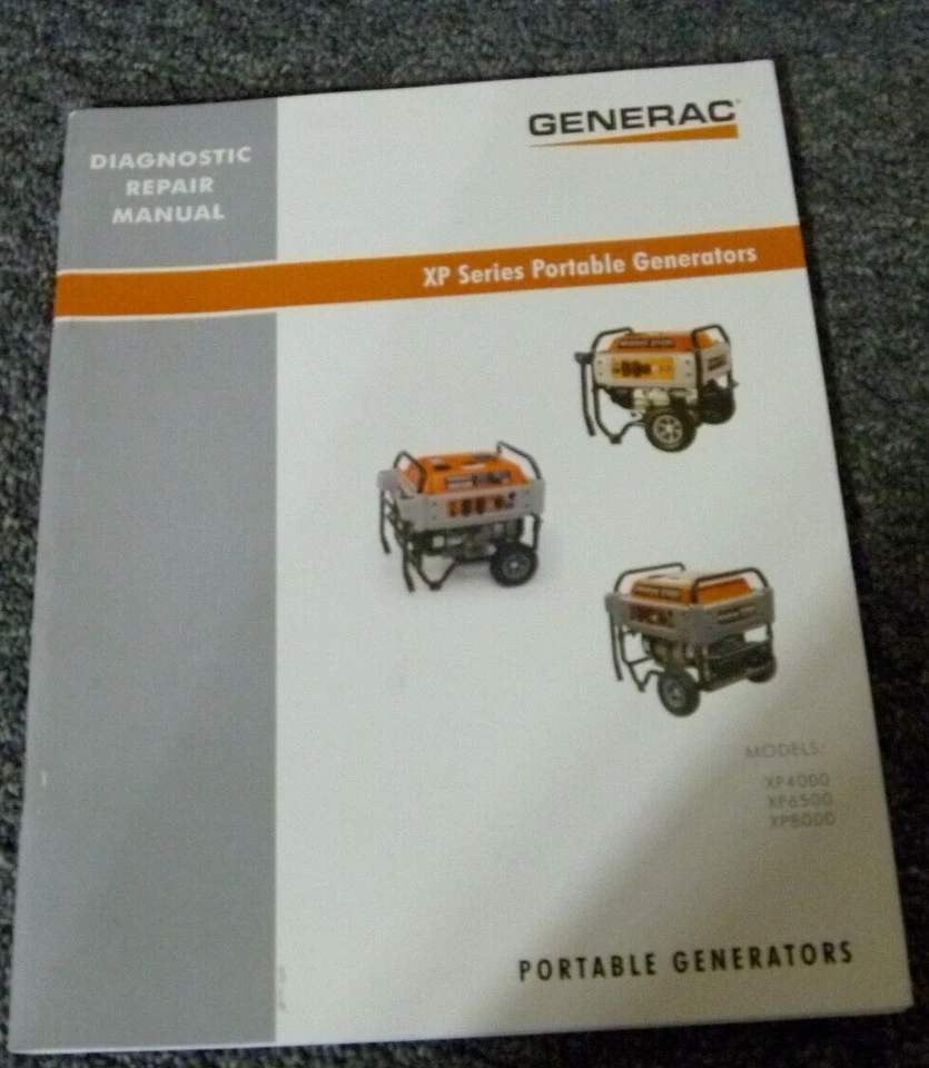 Generac XP Series XP8000 Generador Portátil Diagnóstico Servicio Reparación Manual xz Foto 1 de 1