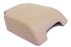 Fits 10-16 Land Rover LR4 Beige Real Leather Center Console Lid Armrest Cover - Foto 1 di 3