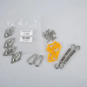 Garden Sun Shade Sail Fixing Kit Canopy Awning Attachment Fittings Set padBG - Picture 1 of 11
