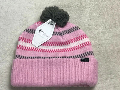 Greg Norman Collection Reebok The Shark Attack Beanie Pink One Size NEW