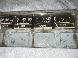 1946 47 48 Dodge Guages amperios de aceite grupo de combustible Mopar, medidor de calor no funciona - Imagen 1 de 5