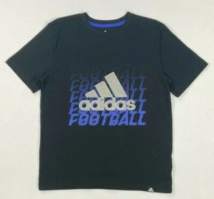 NEW Boy's Youth Adidas Football Short Sleeve Cotton T-Shirt - Picture 1 of 1