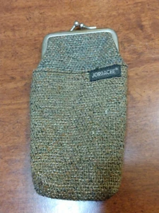 Vintage Jordache Tweed Cigarette Case Lighter Holder Snap Closure - Foto 1 di 15