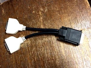 DELL 0J9256 J9256 DMS-59 (M) to DUAL DVI-D (F) Y 8" SPLITTER CABLE - Picture 1 of 5