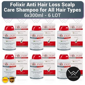 FOLIXIR Anti-Haarausfall Shampoo, Sulfatparabenfreie natürliche Pflanzenextrakte - 6 Stück - Bild 1 von 2