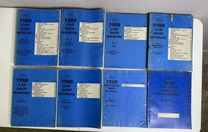 1988 Ford Lincoln Mercury Car Shop Manuals 9 Book Set Original Volumes A thru F - Bild 1 von 10