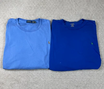 Lot of 2 Polo Ralph Lauren T Shirt Mens 3XLT Blue Short Sleeve Crewneck Tee Pony - Image 1 of 4