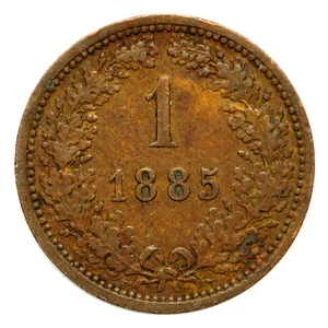 1885 Austro-Hungarian Monarchy 1 Kreuzer Coin, km2187 - Beautiful Coin 🇦🇹 - Picture 1 of 5