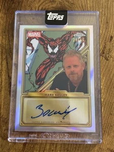 2025 Topps Marvel Mint Mark Bagley 29/50 Artist Auto Gold Carnage Refractor - Picture 1 of 3