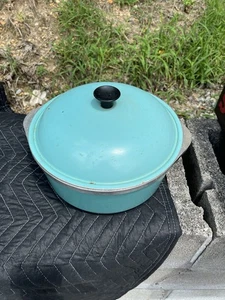 Vintage Club Aluminum Turquoise 4 Quart Dutch Oven Stock Pot Pan Free Shipping - Picture 1 of 10