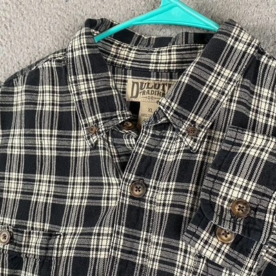 Duluth Trading Co Flannel Button Long Sleeve Shirt Men's XL Plaid Work Cotton - Image 1 of 4