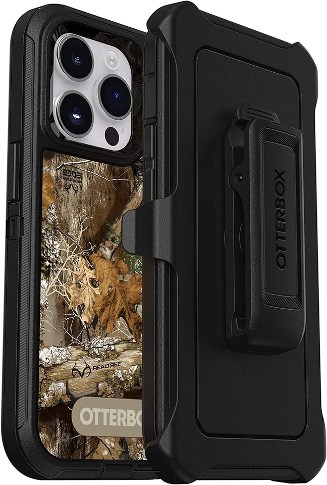 OtterBox DEFENDER SERIES Case & Holster for iPhone 14 Pro - RealTree Edge Black - Image 1 of 1